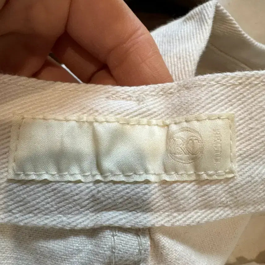 [BUNJANG] RECTO Cream Denim Pants / RECTO 렉토 크림 데님 팬츠