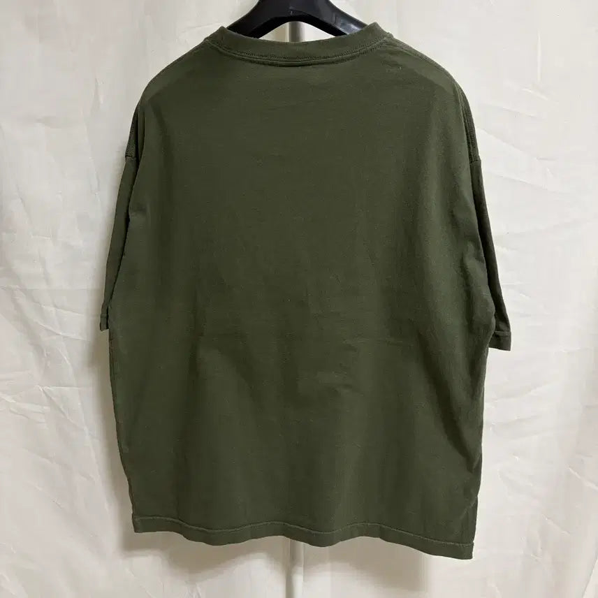 [BUNJANG] Alpha Industries ARMY American Flag Print T-Shirt / 알파인더스트리 ARMY 성조기 프린트 반팔 티셔츠 / 올리브, L