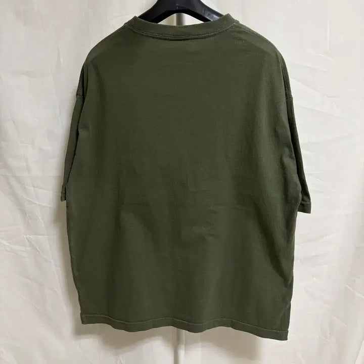 [BUNJANG] Alpha Industries ARMY American Flag Print T-Shirt / 알파인더스트리 ARMY 성조기 프린트 반팔 티셔츠 / 올리브, L