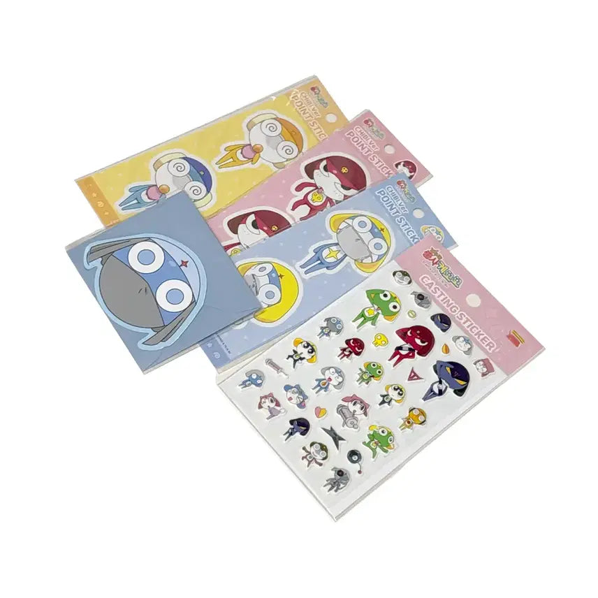 [BUNJANG] Keroro Sergeant Pop-up Stickers and Postcards Bundle Set / 개구리중사 케로로 팝업 스티커, 엽서 일괄 판매