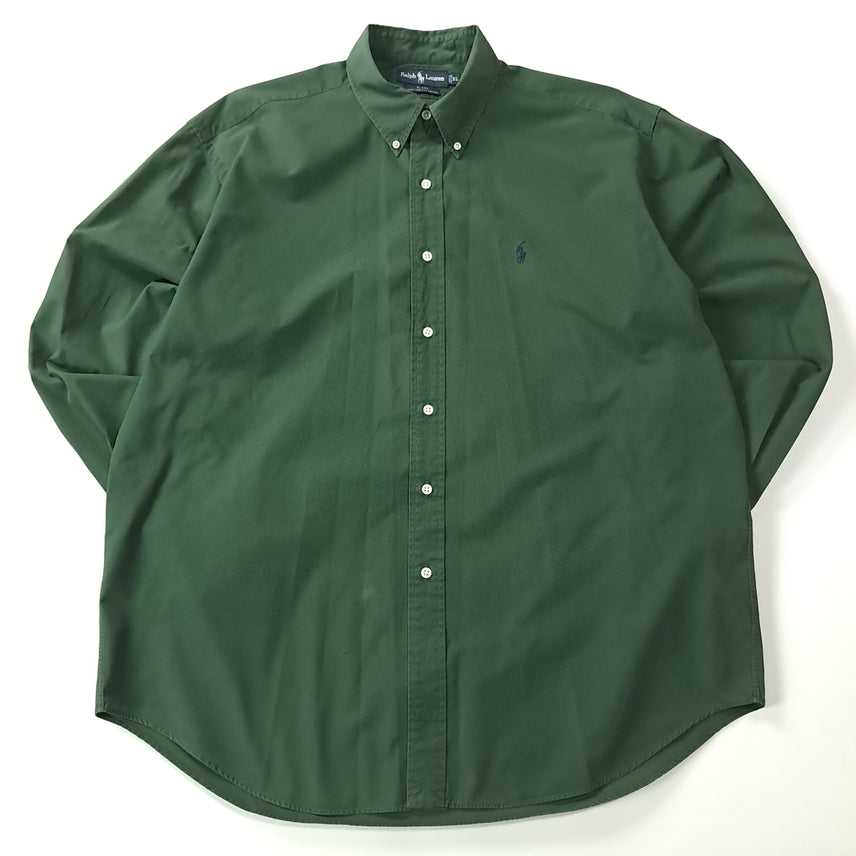 [SOLD OUT] CK274 XL 폴로 90s 홍콩판 블레이크핏 포레스트 그린 셔츠 남방