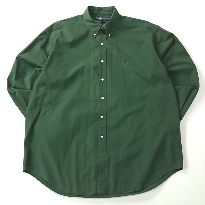 [SOLD OUT] CK274 XL 폴로 90s 홍콩판 블레이크핏 포레스트 그린 셔츠 남방