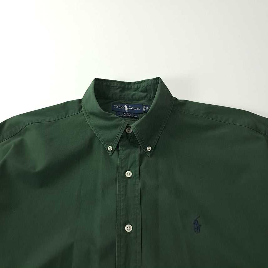 [SOLD OUT] CK274 XL 폴로 90s 홍콩판 블레이크핏 포레스트 그린 셔츠 남방
