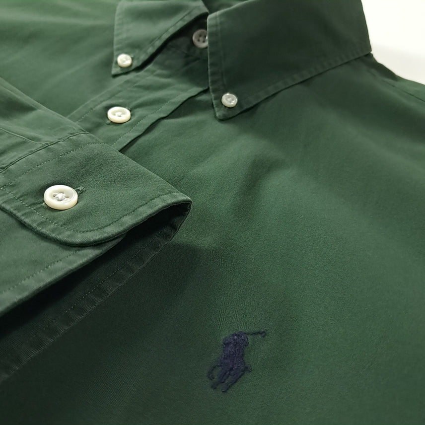 [SOLD OUT] CK274 XL 폴로 90s 홍콩판 블레이크핏 포레스트 그린 셔츠 남방