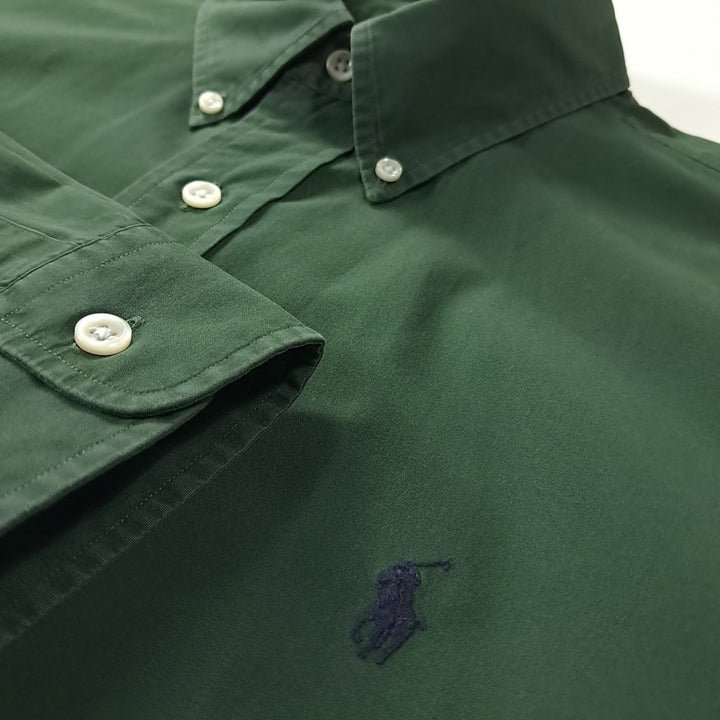 [SOLD OUT] CK274 XL 폴로 90s 홍콩판 블레이크핏 포레스트 그린 셔츠 남방