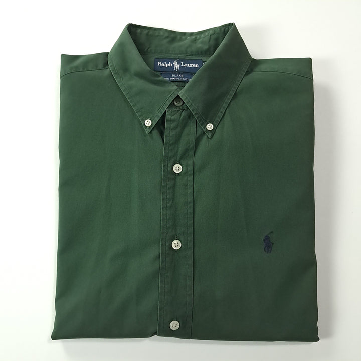 [SOLD OUT] CK274 XL 폴로 90s 홍콩판 블레이크핏 포레스트 그린 셔츠 남방