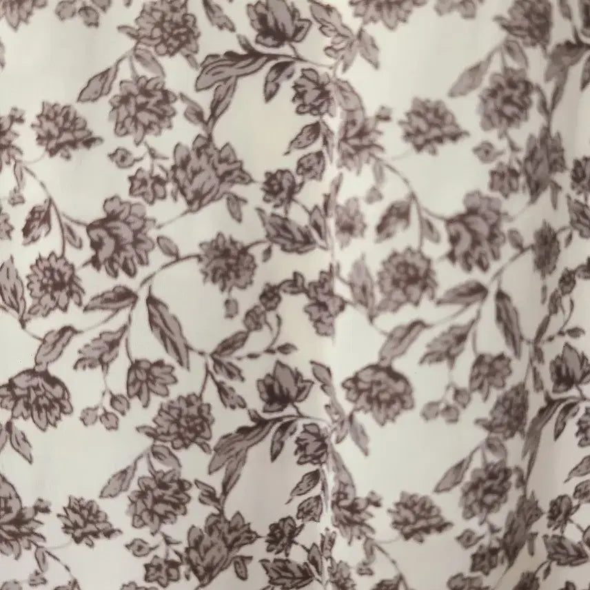 [BUNJANG] Ivory Floral Long Skirt / 아이보리 꽃무늬 롱스커트