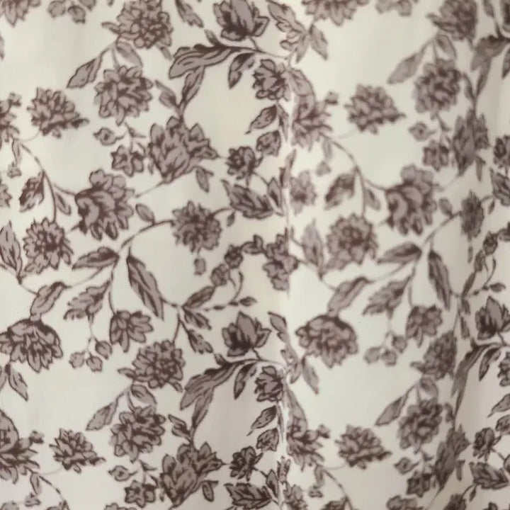 [BUNJANG] Ivory Floral Long Skirt / 아이보리 꽃무늬 롱스커트