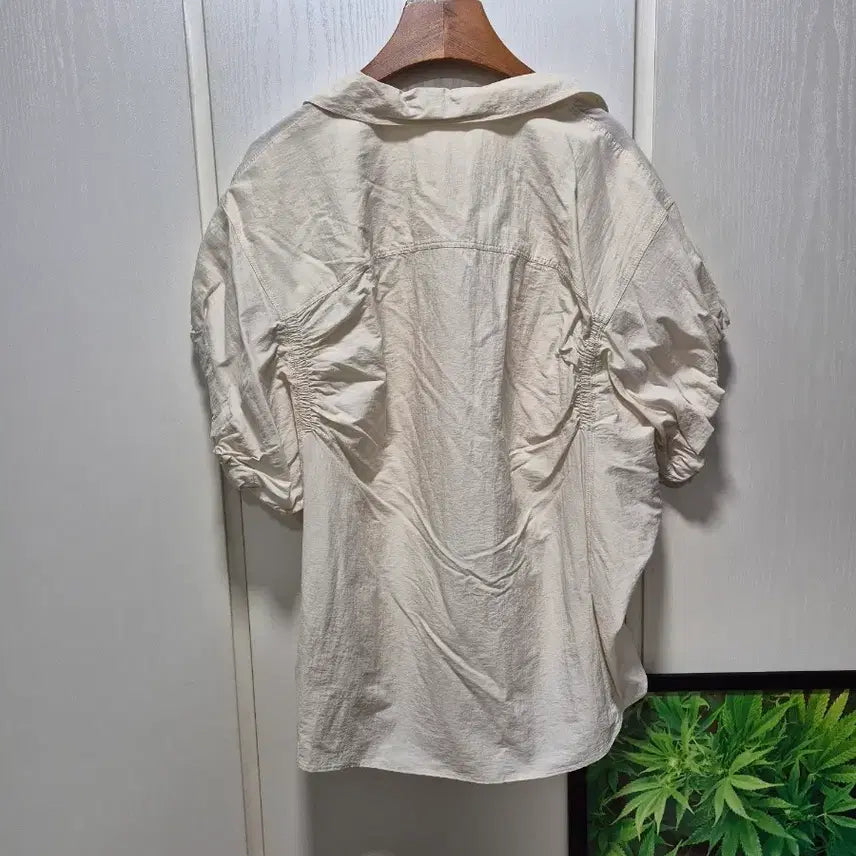 [BUNJANG] Day Beige Short Sleeve Blouse / (타임세일)(새상품)Day 베이지 반팔 블라우스