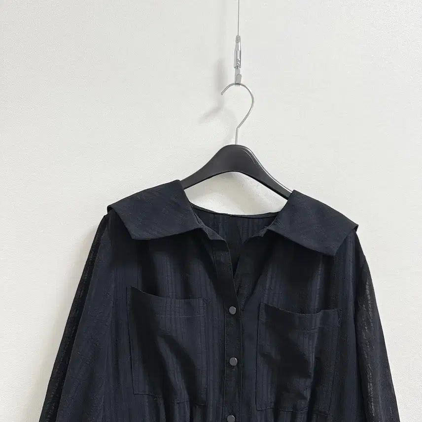 [BUNJANG] Karl Lagerfeld Pleated Chiffon Collar Dress / 칼라거펠트 플리츠 쉬폰 카라 원피스