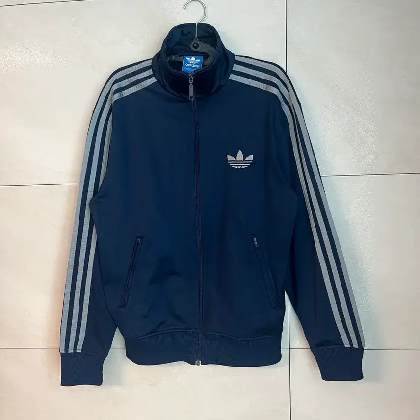 [BUNJANG] Adidas Firebird Navy/Gray Track Jacket / [해외/S] 아디다스 구파이어버드 대장 져지 네이비/그레이 라인