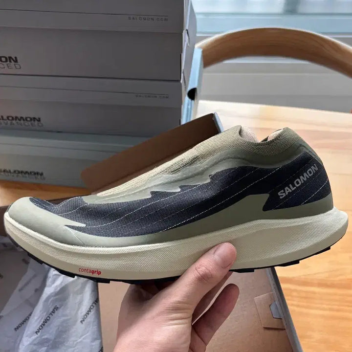 [BUNJANG] Salomon Pulsar Reflective Olive Green Running Shoes / 살로몬 펄사 리플렉티브 올리브 그린 290 새상품