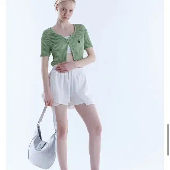 [BUNJANG] Illygo Hobo Bag Silver Shoulder Bag / 일리고 라인 호보백 실버