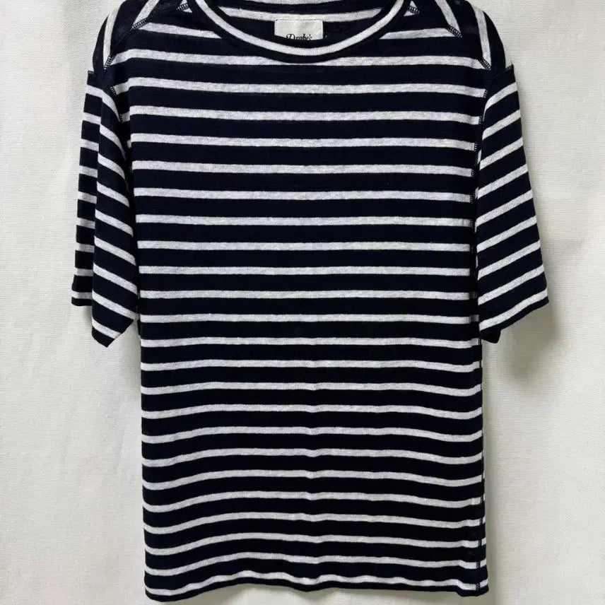 [BUNJANG] Drakes Stripe Linen T-Shirt / Drakes 스트라이프 반팔 티셔츠 40