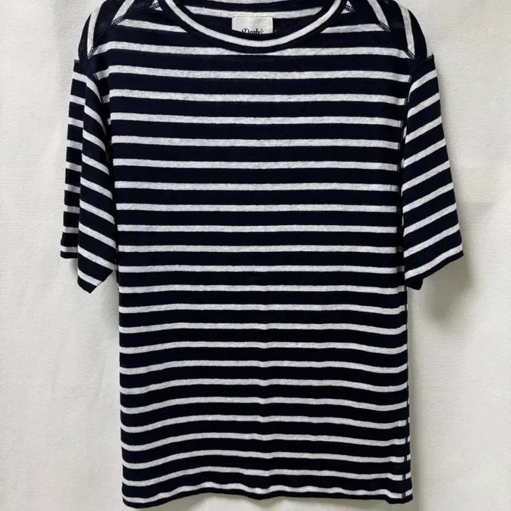 [BUNJANG] Drakes Stripe Linen T-Shirt / Drakes 스트라이프 반팔 티셔츠 40