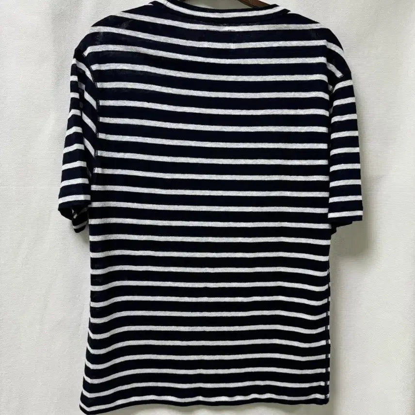 [BUNJANG] Drakes Stripe Linen T-Shirt / Drakes 스트라이프 반팔 티셔츠 40