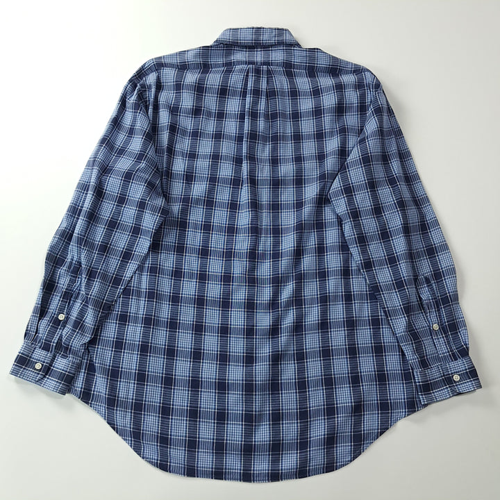 [BUNJANG] Polo Ralph Lauren Blake Classic Check Shirt / CK275 L 폴로 90s 인도판 클래식 체크 로얄네이비 셔츠 남방
