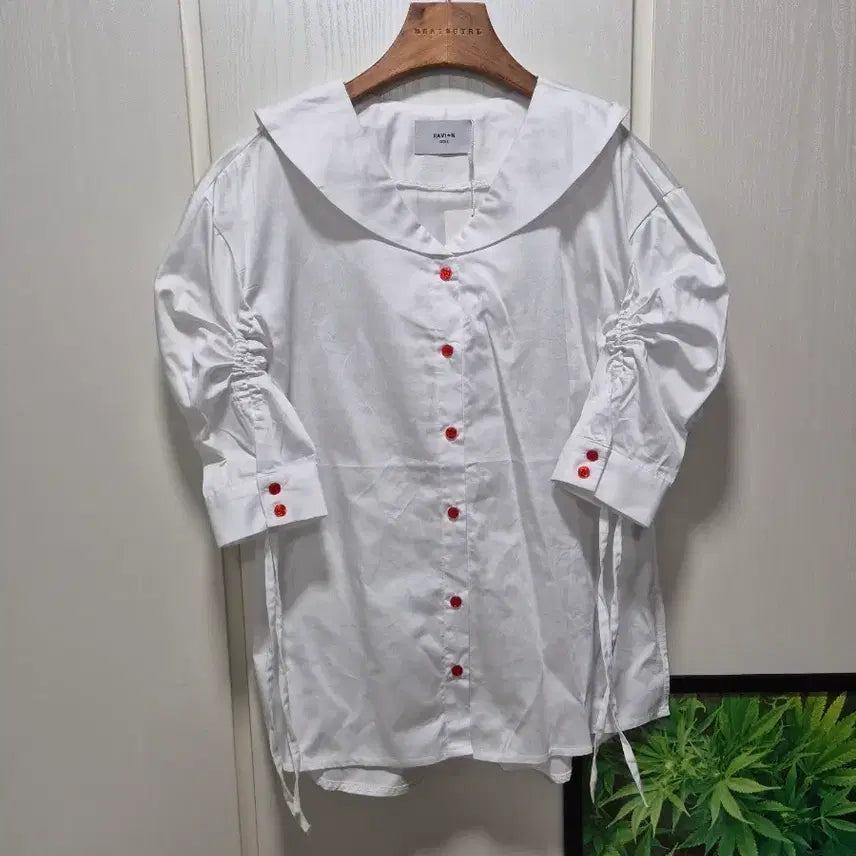[BUNJANG] RAVI+N White Sailor Blouse / (타임세일)(새상품)RAVI+N 화이트 세일러 블라우스