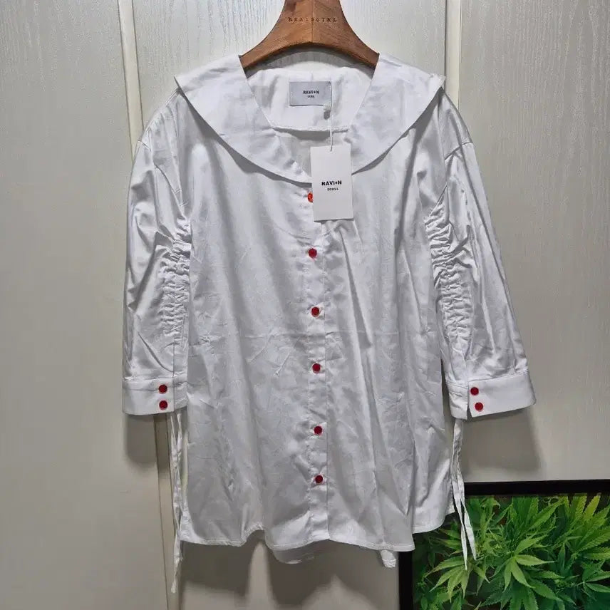 [BUNJANG] RAVI+N White Sailor Blouse / (타임세일)(새상품)RAVI+N 화이트 세일러 블라우스