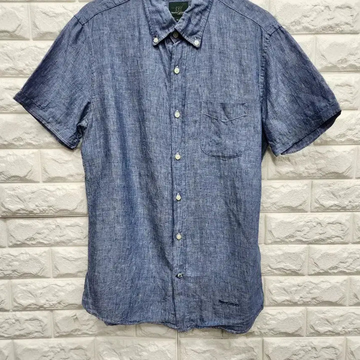 [BUNJANG] Henry Cotton Linen Polo Shirt / 헨리코튼 반팔 마 카라셔츠 95사이즈 k633