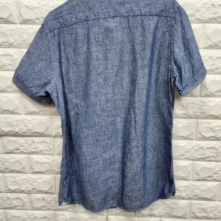 [BUNJANG] Henry Cotton Linen Polo Shirt / 헨리코튼 반팔 마 카라셔츠 95사이즈 k633