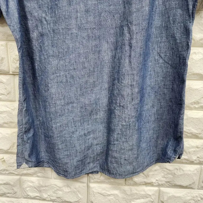 [BUNJANG] Henry Cotton Linen Polo Shirt / 헨리코튼 반팔 마 카라셔츠 95사이즈 k633