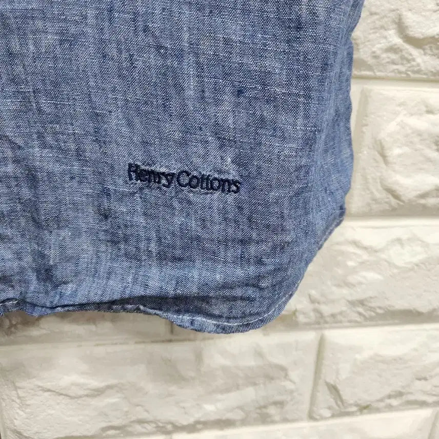 [BUNJANG] Henry Cotton Linen Polo Shirt / 헨리코튼 반팔 마 카라셔츠 95사이즈 k633