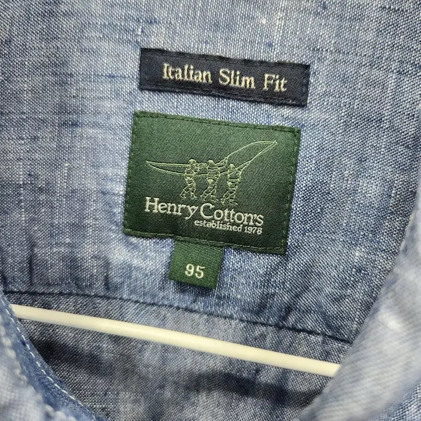 [BUNJANG] Henry Cotton Linen Polo Shirt / 헨리코튼 반팔 마 카라셔츠 95사이즈 k633
