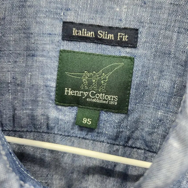 [BUNJANG] Henry Cotton Linen Polo Shirt / 헨리코튼 반팔 마 카라셔츠 95사이즈 k633