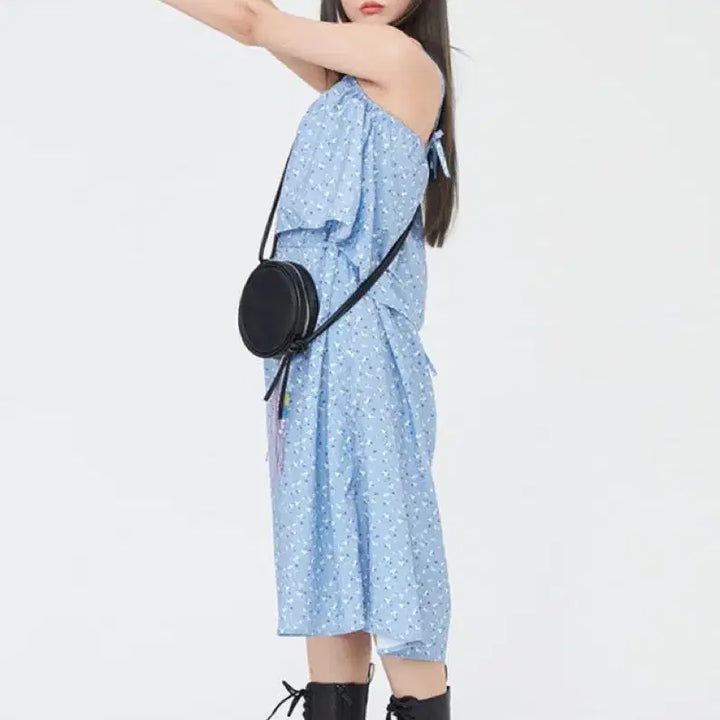 [BUNJANG] Targetto Flower Pattern Layered Dress / 타겟토 플라워패턴 원피스 새상품 (F/스카이블루)