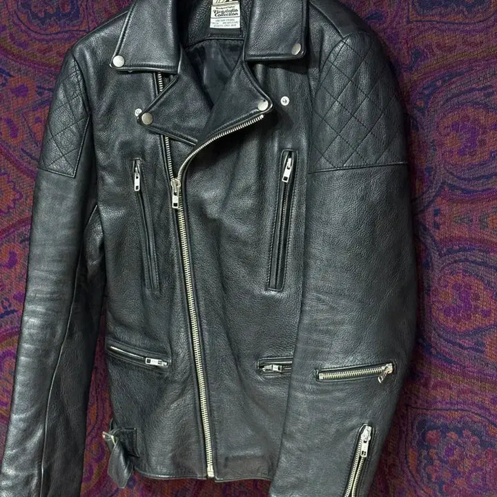 [BUNJANG] VIVASTUDIO British Style Leather Jacket / 비바스튜디오 더블 라이더 가죽 자켓