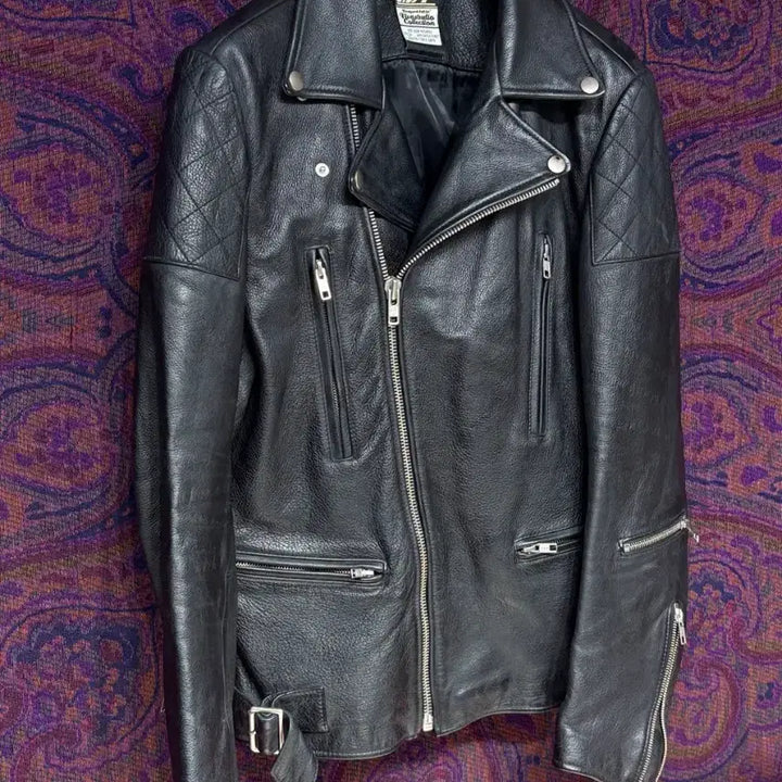 [BUNJANG] VIVASTUDIO British Style Leather Jacket / 비바스튜디오 더블 라이더 가죽 자켓