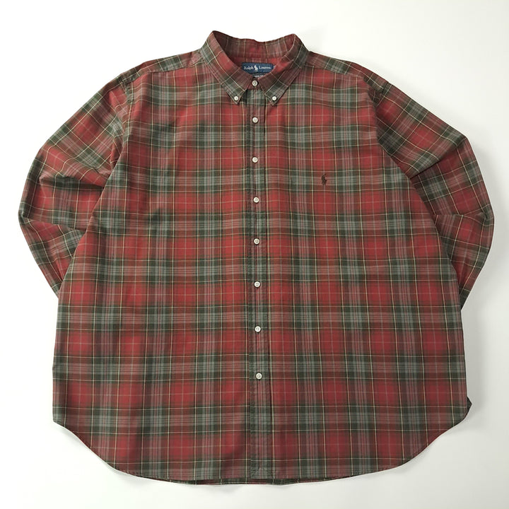 [SOLD OUT] CK276 3XLB 폴로 90s 클래식 타탄체크 레드그린 셔츠 남방