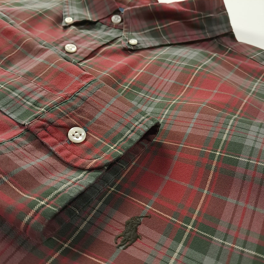 [SOLD OUT] CK276 3XLB 폴로 90s 클래식 타탄체크 레드그린 셔츠 남방