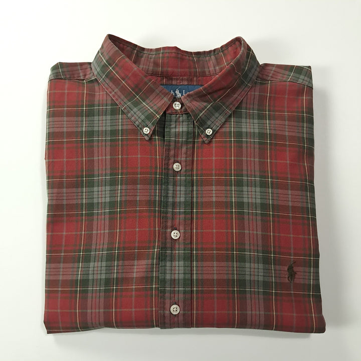 [SOLD OUT] CK276 3XLB 폴로 90s 클래식 타탄체크 레드그린 셔츠 남방