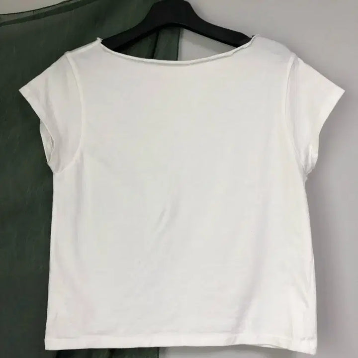 [BUNJANG] Rit Kim Ruffle Boat Neck Tee (White) / 릿킴 ruffle boat neck tee (white)
