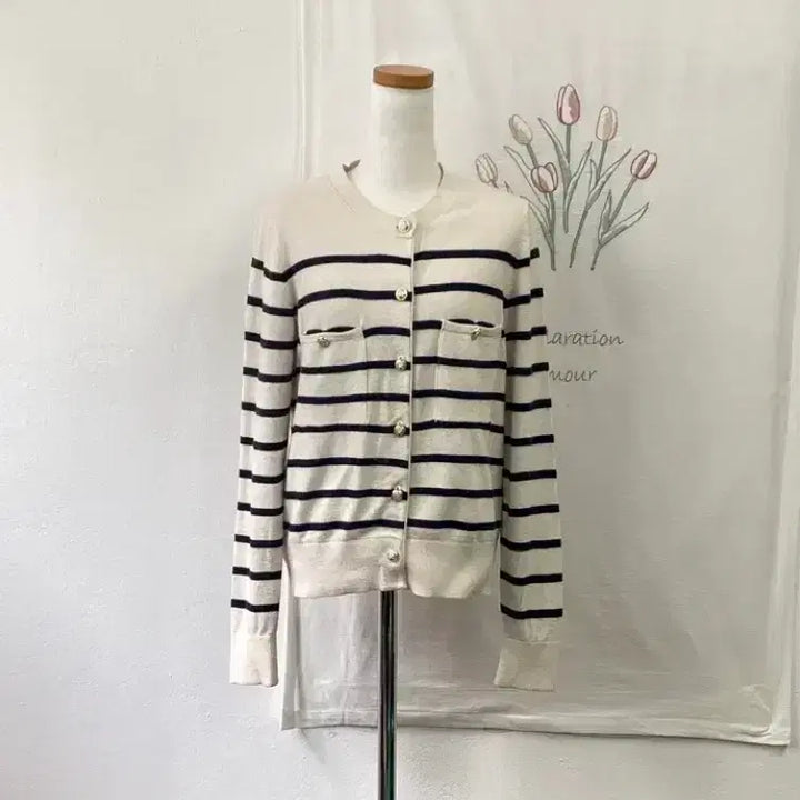 [SOLD OUT] 폴앤조(Paul &amp; Joe) 금장 스트라이프 가디건131