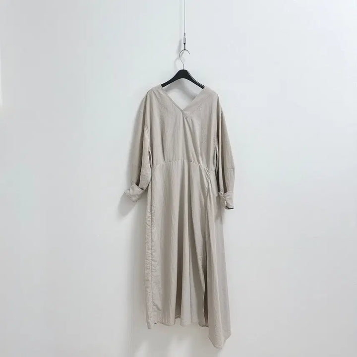 [BUNJANG] Mohan Yang V-Neck Crinkle Dress / 모한 양 브이 바스락 원피스