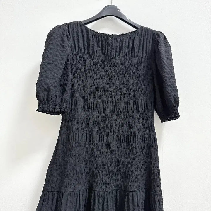 [BUNJANG] Time Smocking Black Summer Dress / 타임 스모킹 원피스