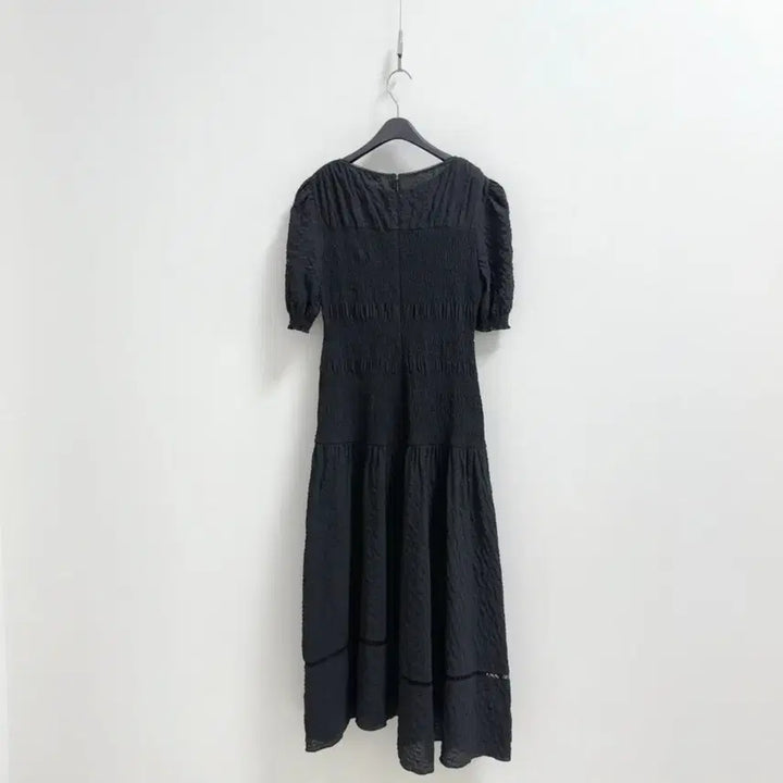 [BUNJANG] Time Smocking Black Summer Dress / 타임 스모킹 원피스