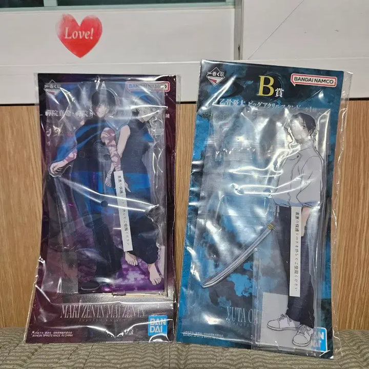 [SOLD OUT] 주술회전 제일복권 마키 &amp; 유타 빅 아크릴 스탠드 일괄 세트