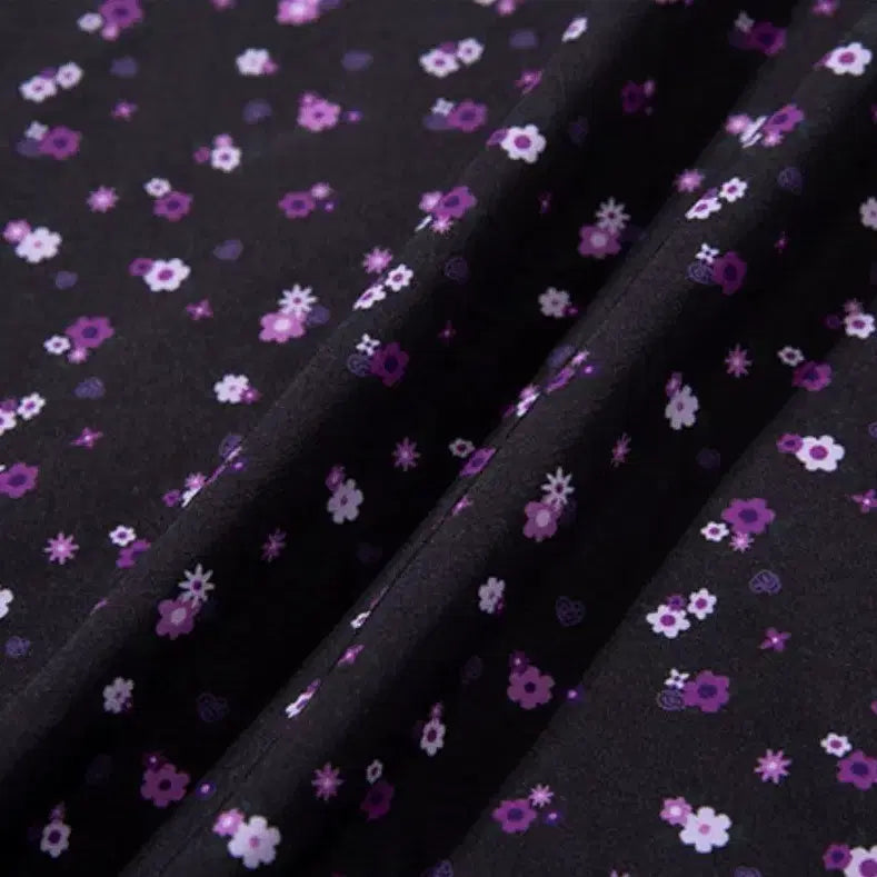 [BUNJANG] Targetto Flower Pattern Layered Dress / 타겟토 플라워패턴 레이어드 원피스 새상품 (F / 블랙)