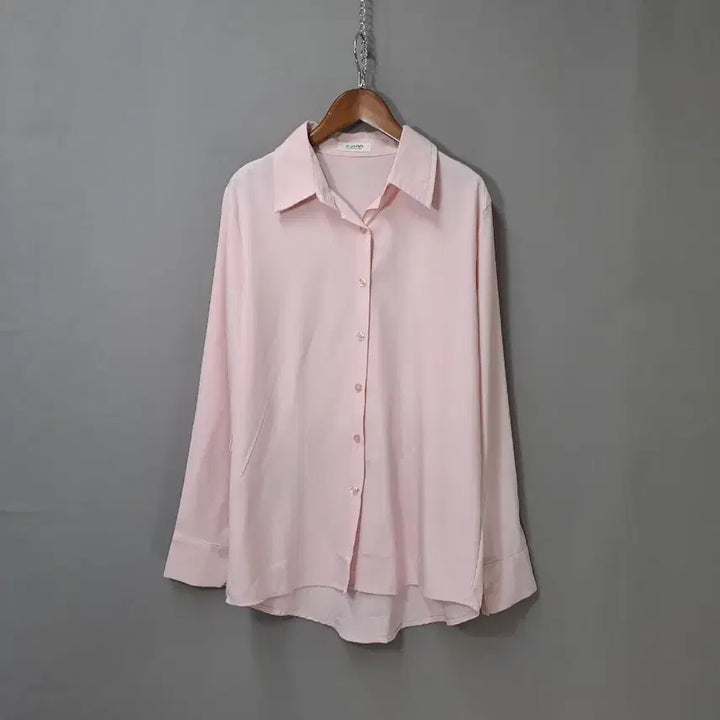[BUNJANG] A.MOO Pink Basic Shirt Blouse / A.MOO 핑크색 기본 셔츠 블라우스