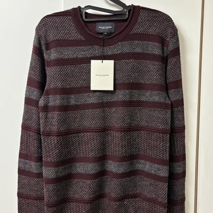 [BUNJANG] Solid Homme Striped Knit Sweater / (새제품) 솔리드옴므 스프라이트 니트