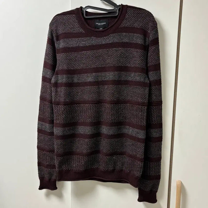 [BUNJANG] Solid Homme Striped Knit Sweater / (새제품) 솔리드옴므 스프라이트 니트