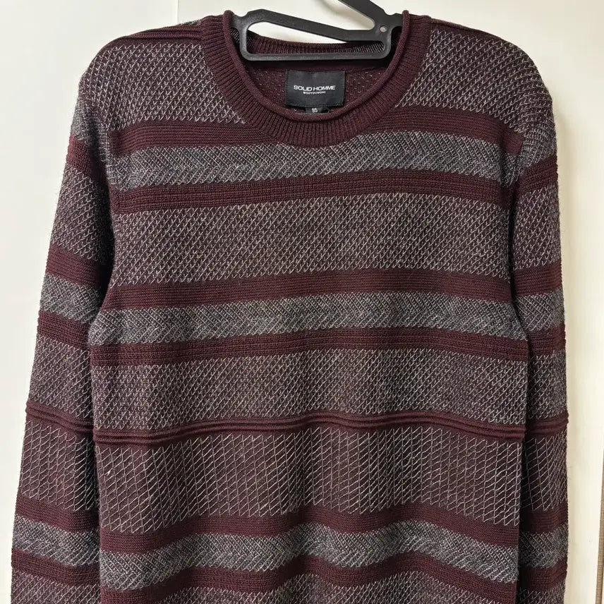 [BUNJANG] Solid Homme Striped Knit Sweater / (새제품) 솔리드옴므 스프라이트 니트