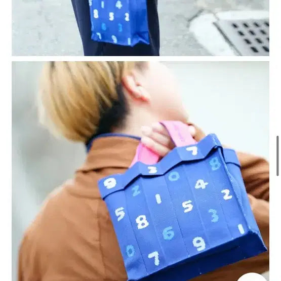 [BUNJANG] Sou・Sou Knit 365 Tote Bag - Navy / 소우소우 니트365 토트백 네이비 새상품