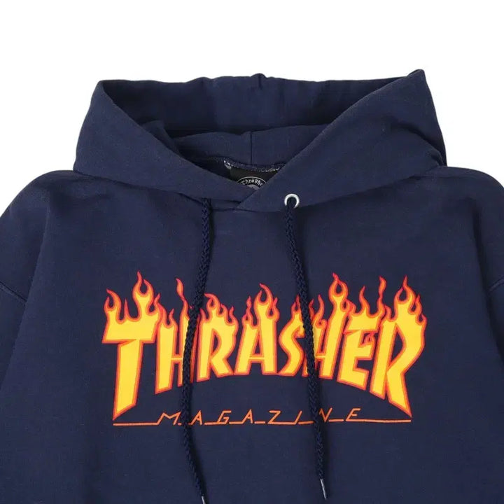 [BUNJANG] Thrasher Magazine Navy Hoodie / Thrasher 트레셔 매거진 네이비 후드티
