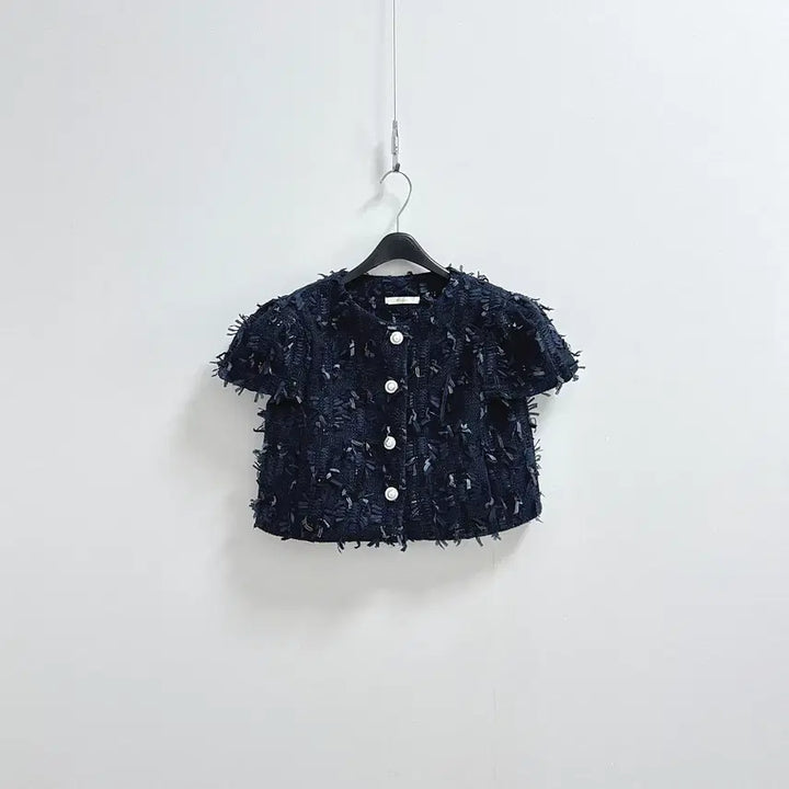 [BUNJANG] Byflow Cap Sleeve Tweed Jacket / 바이플로우 캡소매 반팔 트위드 자켓
