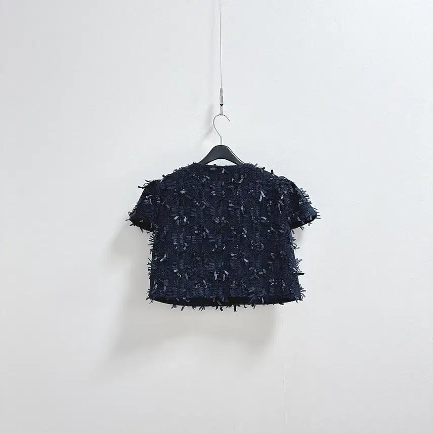 [BUNJANG] Byflow Cap Sleeve Tweed Jacket / 바이플로우 캡소매 반팔 트위드 자켓